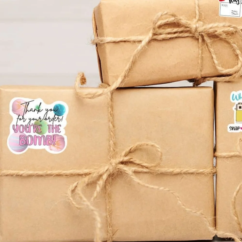 50 CT  Thank You for Your Order Bomb Stickers, Thank You Stickers